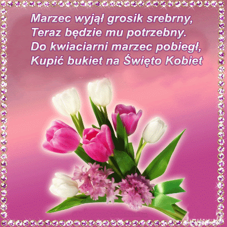 Tulipany i wierszyk na dzień kobiet